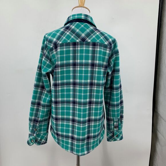 Orvis Shacket Womens S Small Cypress Plaid Long Sleeve Snap Button Fleece Lined - Picture 7 of 14